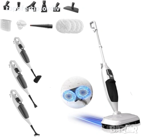 Парочистачка TORDER 2-in-1 Steam Cleaner Mop with 13 Accessories,Гаранция