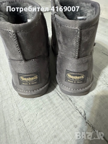 Дамски сиви топли боти, снимка 3 - Дамски боти - 53304595