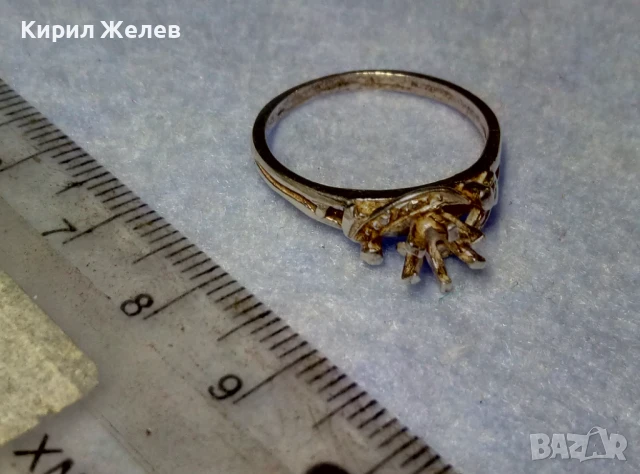 СТАР СРЕБЪРЕН ПРЪСТЕН СРЕБРО ВИСОКА ПРОБА ХУДОЖЕСТВЕНА МАЙСТОРСКА ФИНА РЪЧНА РЕТРО ИЗРАБОТКА 41511, снимка 7 - Антикварни и старинни предмети - 50542265