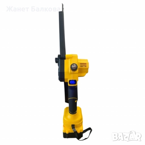 Акумулаторна Резачка 36V 8Ah с Шина 15 см – Трион с Автоматично Смазване и 2 Вериги, снимка 3 - Моторни триони/резачки - 52632561