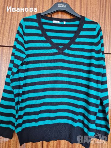 Тънък пуловер в райе, снимка 1 - Блузи с дълъг ръкав и пуловери - 45994620