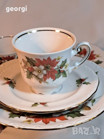 немски порцеланов сервиз за кафе дъбов лист Johann Feltmann 33/2, снимка 9 - Сервизи - 53396157