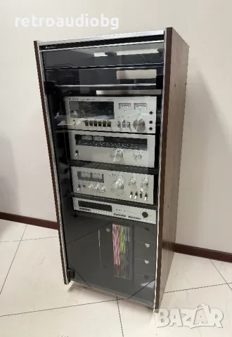 🔊Ретро аудио сет KENWOOD - усилвател, тунер, дек, таймер + оригинален рак шкаф Kenwood🔊, снимка 1