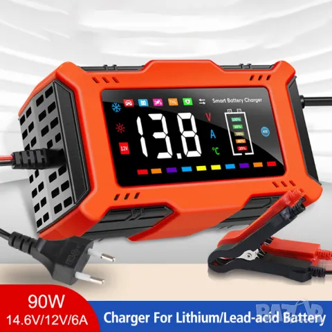 Смарт Импулсно Зарядно за Акумулатори 12v 6A