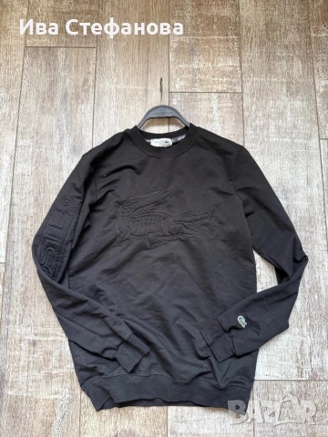 Нова черна спортно елегантна блуза Lacoste Лакоста памук памучна . 100% оригинална, снимка 2 - Блузи - 54139499