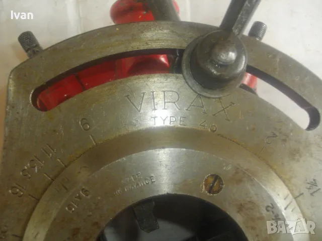 VIRAX Type 45 ПРОФИ РЪЧНА ЩАНЦА РЕЗБОНАРЕЗНА МАШИНА ЗА ДЯСНА И ЛЯВА РЕЗБА НА ТРЪБИ ДО 1 1/4" , снимка 4 - Други инструменти - 49668408