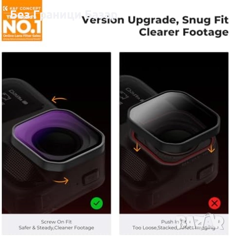 Нов Комплект 4 броя ND филтри Insta360 Ace Pro 2 – ND8 ND16 ND32 ND64, снимка 2 - Обективи и филтри - 52154106