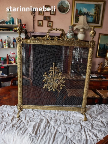 Бронзов параван за камина Луи 15