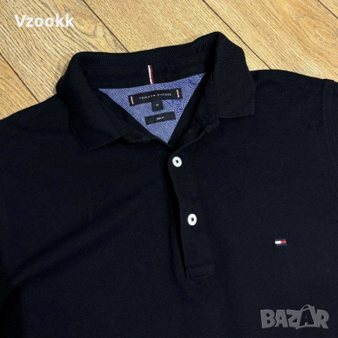 Мъжка тениска с яка Tommy Hilfiger | M размер, снимка 3 - Тениски - 53712695