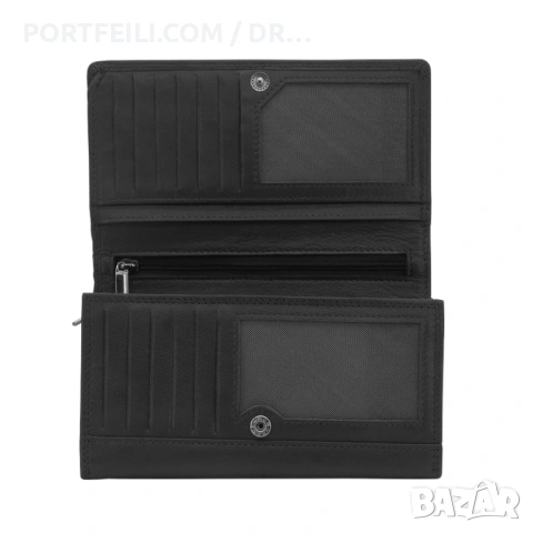  Дамско RFID портмоне Friedrich Germany,, Козя кожа, Мотив Мандала, Черно , снимка 14 - Портфейли, портмонета - 53616491