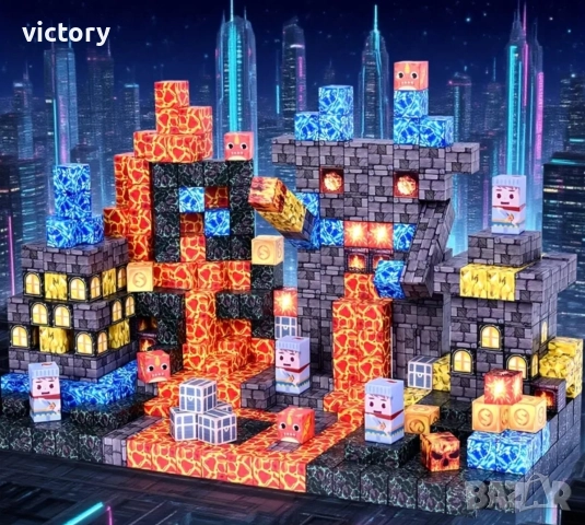 Магнитни строителни блокчета 160 части