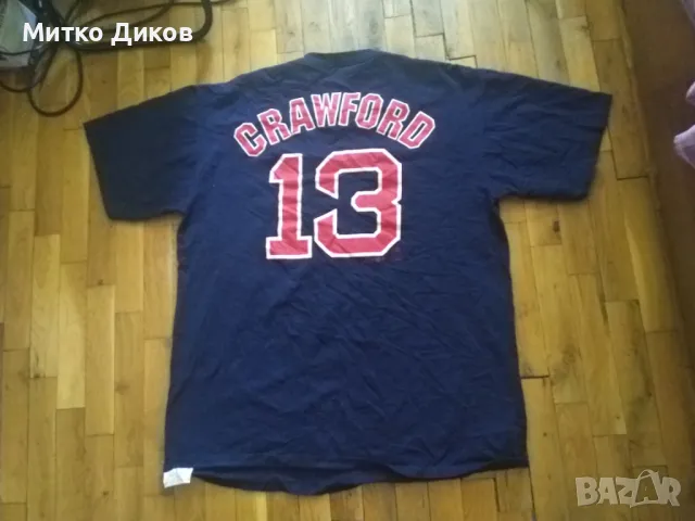 Boston Red Sox #13 Carl Crawford baseball тениска бейзболна маркова на Majestic памук размер Л, снимка 9 - Бейзбол - 46945983