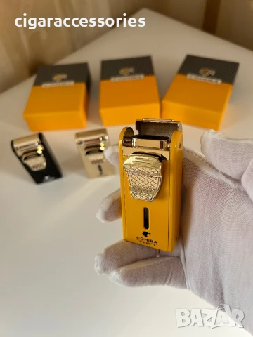 Запалка Cohiba с вградена резачка и пънч – 2 пламъка, снимка 3 - Запалки - 50898652
