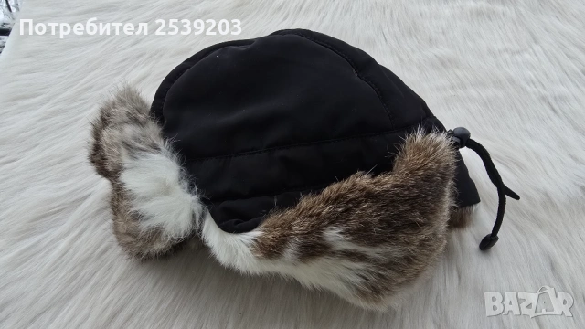 Шапка ушанка с естествен косъм, снимка 9 - Шапки - 53347989