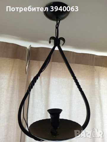 Стар полилей от ковано желязо еденичен колекция, снимка 9 - Лампи за таван - 43952225
