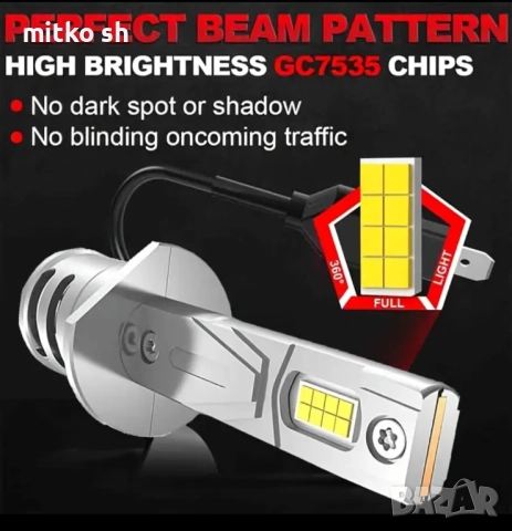 H1 Led автомобилни крушки, снимка 4 - Аксесоари и консумативи - 52473596