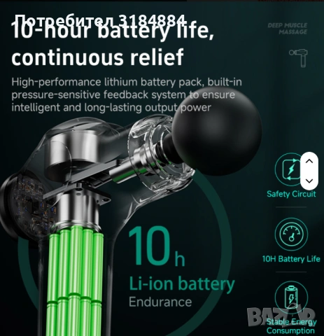 Електрически масажор, снимка 5 - Друга електроника - 53033251