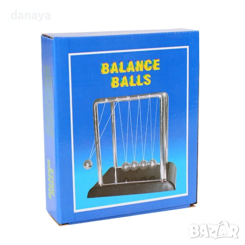 6371 Махалото на Нютон – антистрес перпетомобиле за бюро и офис, 17см, снимка 5 - Декорация за дома - 53300014