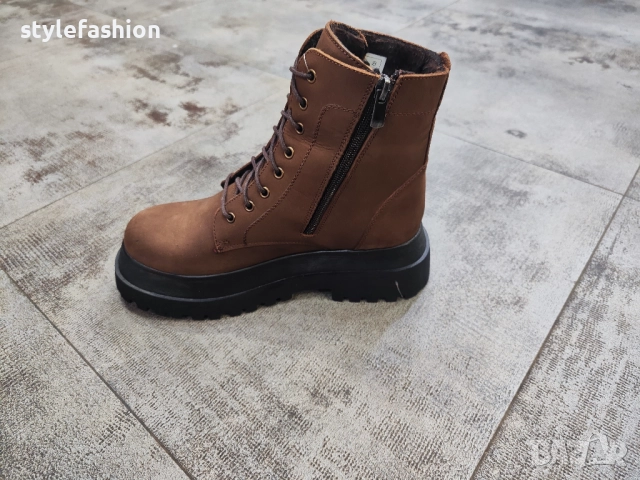 Доставка преди Коледа !Боти от естествена кожа в кафяв цвят /07, снимка 2 - Дамски боти - 52850074