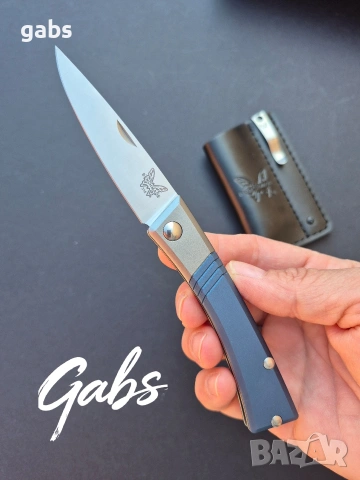 Сгъваем нож Benchmade SUCCESSOR 315 с кожен калъф, снимка 11 - Ножове - 53827885