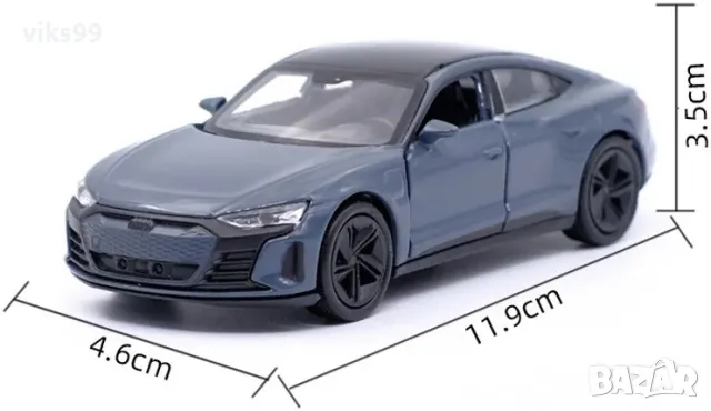 Audi RS e-tron GT (d.m.grey) Welly 43809, снимка 9 - Колекции - 48223535