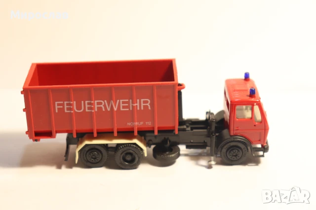 HERPA H0 1/87 MERCEDES КАМИОН МОДЕЛ САМОСВАЛ ПОЖАРНА , снимка 6 - Колекции - 51065599