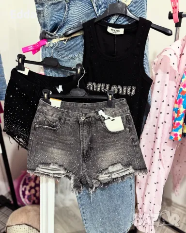 Къси панталонки сиво черно сини s , M ,L , снимка 3 - Къси панталони и бермуди - 50224729