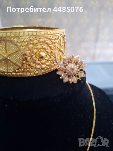 ЗЛАТЕН ДАМСКИ КОМПЛЕКТ 22К ., снимка 7 - Бижутерийни комплекти - 51024881
