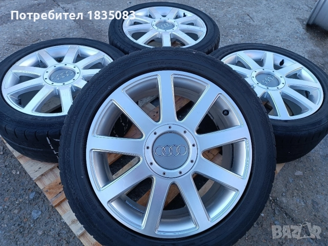 Лети джанти 17ки 5х112 Audi + летни гуми 235/45/17 Continental