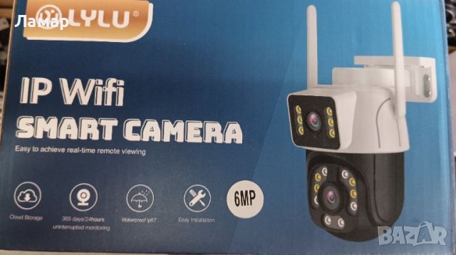 Двойна IP камера 6MP WiFi с iCSee безжична нощно виждане, снимка 5 - IP камери - 45877573