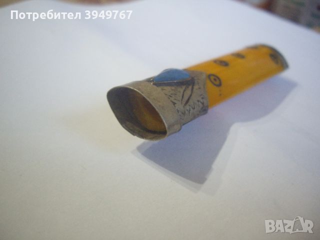 Стара кехлибарена дръжка от нещо., снимка 2 - Други ценни предмети - 45718630