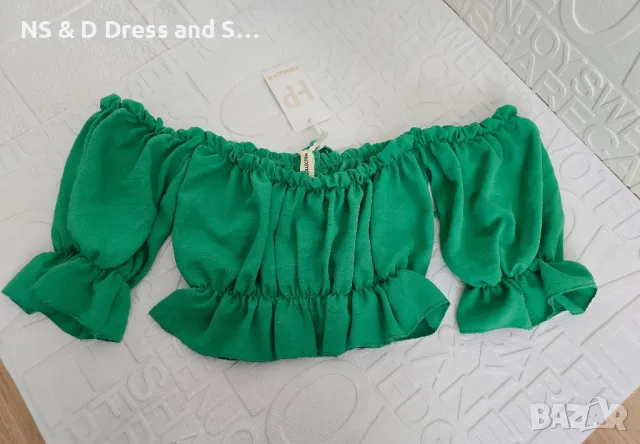 Дамска зелена блуза , снимка 4 - Блузи с дълъг ръкав и пуловери - 47560505