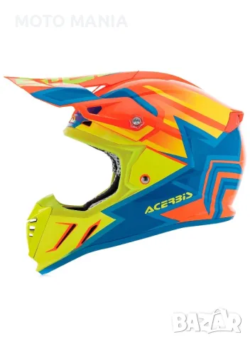 Каска ACERBIS PROFILE 3.0 SNAPDRAGON ORANGE/YELLOW , снимка 3 - Спортна екипировка - 48787689