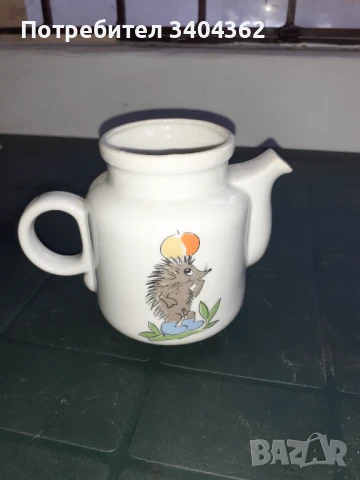 Кана чайник български детски порцелан - Диаманд Разград, снимка 6 - Антикварни и старинни предмети - 50983894