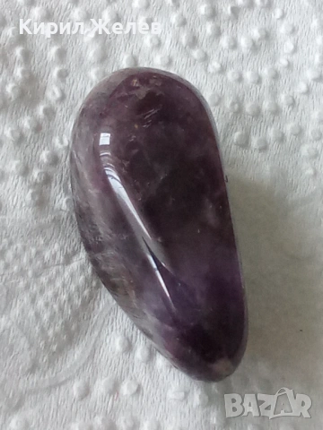 Полиран камък аметист 43227, снимка 3 - Антикварни и старинни предмети - 53578216