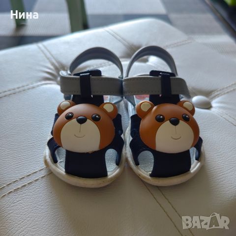 Бебешки сандалки "Мече" , снимка 1 - Бебешки обувки - 46287312