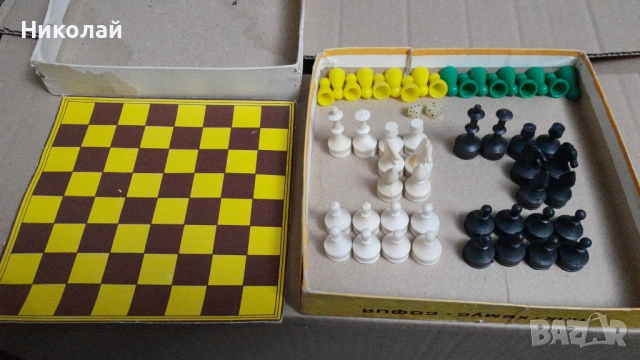 Комплект игри 2в1 - шах и дама