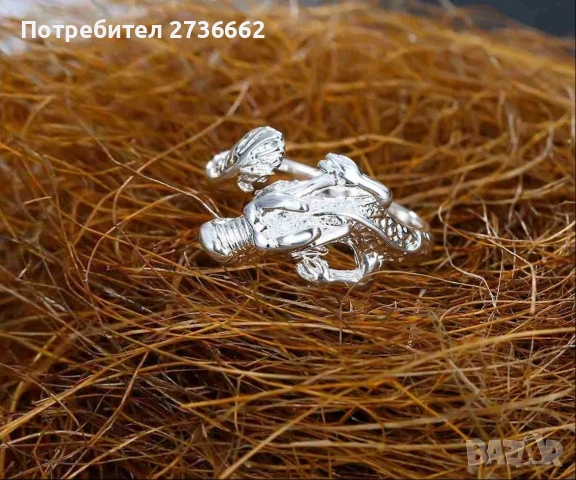 Сребърен пръстен " Дракон " ., снимка 4 - Пръстени - 53799903