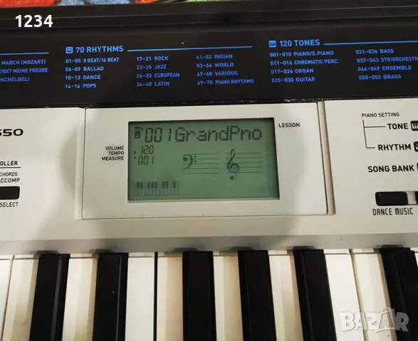 синтезатор клавир CASIO CTK-1550 с 5 октави и плътни клавиши, снимка 6 - Синтезатори - 47248227