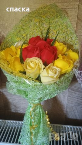 букет от сапунени рози , снимка 3 - Декорация за дома - 45707490