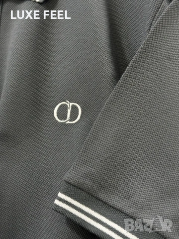 Dior 🔹Мъжка Черна Тениска с Яка , снимка 4 - Тениски - 53699442