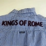 Мъжка риза с копчета Kings of Rome Finest Garments, синя, карирана размер XXL памук, снимка 5