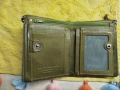 портфейл естествена кожа , зелен, снимка 3