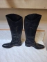 черни високи кожени ботуши номер 40 с цип, снимка 2