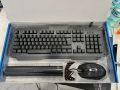 Комплект клавиатура, мишка и подложка за мишка, Logilink, черен