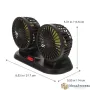 Вентилатор за автомобил PG375 Двоен 12V, снимка 4