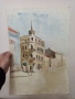 Стар видински акварел 64 год от лич. колекция , снимка 3