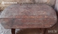 Маси, стари, дървени:  Паралия синия софра стара дървена маса мебел, Битов кът, джага - трион, снимка 3