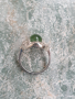 Сребърен пръстен с Нефрит, снимка 2