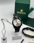 Комплект часовник,гривна и колие Rolex , снимка 8